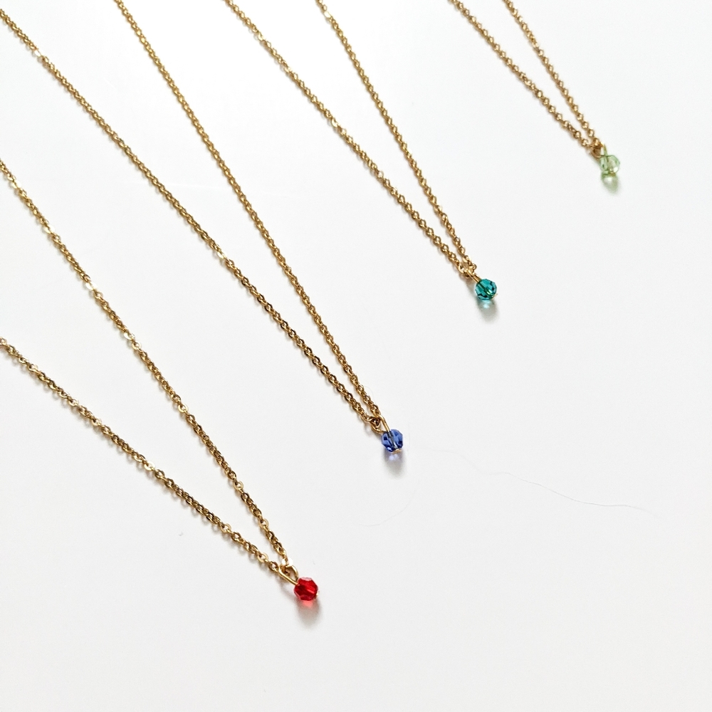 Emerald May Birthstone Gold-plated Choker Necklace - Picture 7 of 8